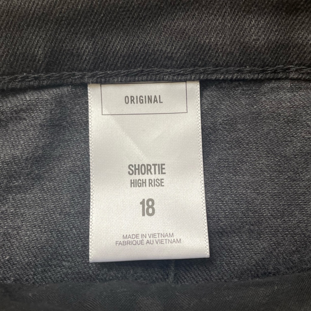 Express Button Front High Rise Jean Shorts - Picture 4 of 4